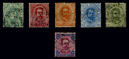 ITALY ITALIA REGNO 1891-96 SERIE UMBERTO I COMPLETA (Sass. 59-64) USATA OFFERTISSIMA! - Oblitérés