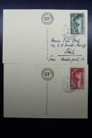 France: Musee Du Louvre 2 Cartes  Yv 354 + 355, 15-10-1937 - Cartas & Documentos