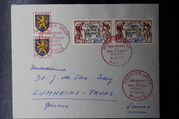 France: FDC Yv 955 Paire 26-7-1953 - 1950-1959