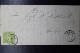 Wurttemberg  Mi 25  3 Kr  Arms 1865 Engen -> Sautgau - Lettres & Documents