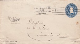 Sc#U377, 5c Stamped Envelope Stationery, 1899 Issue, Mailed San Francisco California To France 1900 - ...-1900