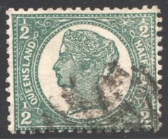 Queen Victoria  ½d. Deep Blue Green  SG 186 - Used Stamps