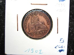 N213 : 2 Centimes 1902 FR Léopold II  *TTB* - 2 Cent