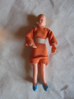 Ancien - Mini Poupée En Caoutchouc Membres Flexibles - Jouets Anciens