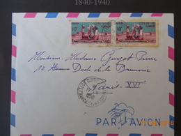 Lettre De Djibouti A Destination De Paris 1950 - Lettres & Documents