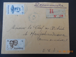 Lettre De Madagascar De 1951 En Recommande - Lettres & Documents