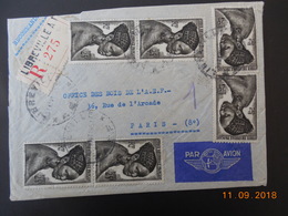 Lettre De Libreville De 1935 En Recommande A Destination De Paris - Lettres & Documents