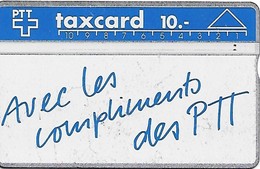 PTT: V-11 104F GD PTT - Avec Les Compliments Des PTT - Schweiz