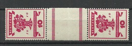 Deutsches Reich 1919 Michel 107 Zwischensteg Gutter Pair MNH/MH - Unused Stamps