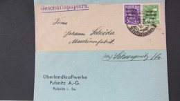 SBZ: Gp-Brief Mit 6 Und 10 Pf Arbeiter Mit SBZ-Aufdruck Mit Pulsnitzer Lebkuchenstpl. Vom 9.12.48 Knr: 183, 185 - Storia Postale