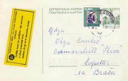 Yugoslavia - Stationery W Post Office Label " The Mail Is Late Because There Is No Zip Code " Zagreb 1974 - Interi Postali