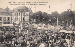 56-SAINTE-ANNE-D'AURAY- FÊTES DU 16 JUILLET 1907, LA PROCESSION SE RENDANT DE LA SCAFA-SANCTA A LA BASILIQUE - Sainte Anne D'Auray