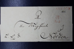 Deutschland / Hannover: AURICH 23 MAY Stempel  Brief 1825 ? -> Norden - Préphilatélie