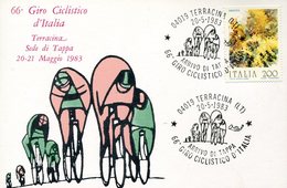 37869 Italia . Special Card And Postmark 1983 Terracina, Giro D'italia, Cycling  Cyclisme, - Cycling