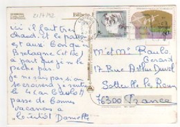 Beau Timbre , Stamp  Sur Cp , Carte , Postcard Du 21/07/1992 Pour La France - Lettres & Documents