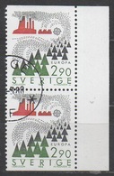 EUROPA  SUEDE  1986 __ N°1378a__Paire Verticale  OBL VOIR SCAN - 1986