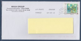 Au Son Des Grelots, TVP LP 20g Oblitéré 02.03.12 Sur Enveloppe Cadre Philaposte - Cartas & Documentos