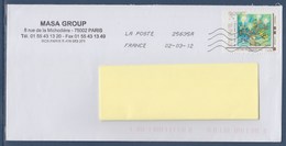 Au Son Des Grelots, TVP LP 20g Oblitéré 02.03.12 Sur Enveloppe Cadre Philaposte - Lettres & Documents