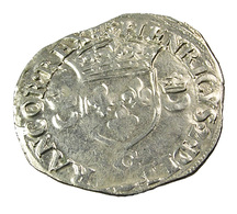 Douzain Aux Croissants - Henri II - France - 1550 G - Poitier -   Billon - TB+ - - 1547-1559 Enrique II