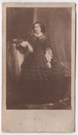 CDV Photo Originale XIXème Femme Belle Robe Cdv 2425 - Ancianas (antes De 1900)
