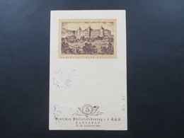 Sonder PK Deutscher Philatelistentag I.d. CSR Karlsbad 1914 Mit Sonderstempel Orig. Steinzeichnung Ernst Riedel - Brieven En Documenten