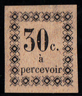 GUADELOUPE - TAXE N°  5 - 30c BLANC - 1878 - NEUF - SIGNE BRUN. - Strafport