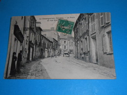 85 ) La Chataigneraie - La Poste Et Rue Croix  ???    : Année 1910 : EDIT : - La Chataigneraie