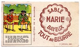 Buvard Sablé Marie à Bayeux. Illustration : Chansons Et Comptines. J'ai Du Bon Tabac... - Sucreries & Gâteaux