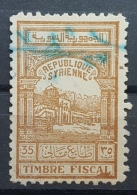 BB2 - Syria 1942 Fiscal Revenue Stamp 35p Brown - Domed Building Design Issue - Syria