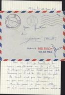 Guerre D'Algérie Cachet Secteur Postal 89989 CAD Medea Alger 1956 Attentat Grenade Dans Café Peur D'aller Au Cinéma - Oorlog In Algerije