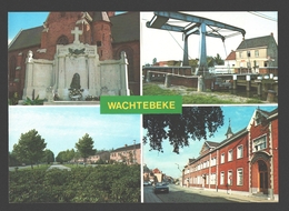 Wachtebeke - Monument Gesneuvelden - Warande - Brug Overlede Moervaart - Lyceum O.L. Vrouw Heilig Hart - Wachtebeke