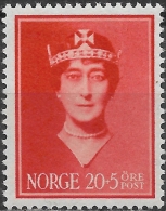 NORWAY 1939 Queen Maud Children's Fund - 20ore+5ore Queen Maud MH - Nuovi