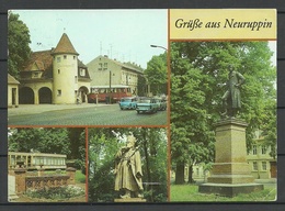 Deutschland Ansichtskarte 1990 NEURUPPIN (gesendet, Mit Briefmarke) - Neuruppin