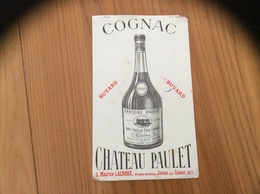 Buvard "COGNAC - CHATEAU PAULET" - Liqueur & Bière