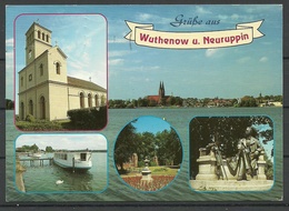 Deutschland Ansichtskarte 1992 NEURUPPIN (gesendet, Mit Briefmarke) - Neuruppin