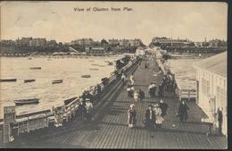 °°° 12265 - UK - VIEW OF CLACTON FROM PIER - 1909 With Stamps °°° - Clacton On Sea