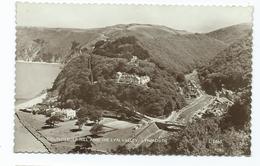 Devon Postcard Rp Lynmouth Countisbury Hill Posted 1962 - Lynmouth & Lynton