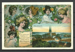 Deutschland Ca 1992 NEURUPPIN Reprint Einer Postkarte Vom 1910 - Neuruppin