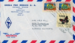 1971 , ECUADOR , CORREO AÉREO , SOBRE CIRCULADO , GUAYAQUIL - BUCHSCHLAG - Equateur