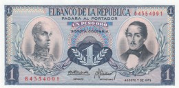 Colombia  #404e 1 Peso Oro, 7 August 1971 Issue Banknote - Kolumbien