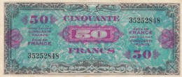 France  #117 50 Franc 1944 Allied Military Currency Issue Banknote - 1944 Bandiera/Francia