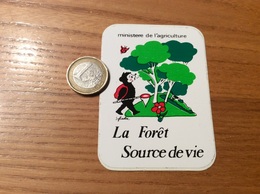 AUTOCOLLANT, Sticker « La Forêt Source De Vie - Ministère De L’agriculture » (ours, Papillon) - Stickers