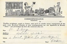 Carte Publicitaire De Correspondance - Etablissements Sidney Hébert (appareils Et Bocaux Savor) Paris - Publicité