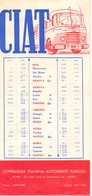 Brochure Dépliant - Horaire Timetable Orario - Autobus CIAT - Roma - La Route De La Méditérranée - 1949 - Europa