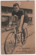 Cyclisme Vélo Yves Van Massenhove Champion De Belgique Amateur En 1929 Autographe Signature Top Rare - Vierzon