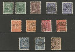 Upper Silesia - 1920-2 Officials (double, Inverted, Horizontal Etc  O/prints) Mainly Used - Schlesien