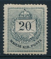 ** 1874 20kr Eredeti Gumival, Postatiszta (290.000) (felül Rövid Fogak / Short Perfs Above) - Sonstige & Ohne Zuordnung