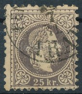 O 1867 25kr Mély Színárnyalat ,,PÉN(ZUTALVÁNY) ARAD' (70.000) - Altri & Non Classificati