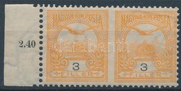 ** '1900 Turul 3f Középen Fogazatlan ívszéli Pár / Mi 56 Margin Pair Imperforate In The Middle - Other & Unclassified