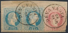 1867 5kr + 2 X 10kr ,,DÉVA VÁNYA' - Altri & Non Classificati